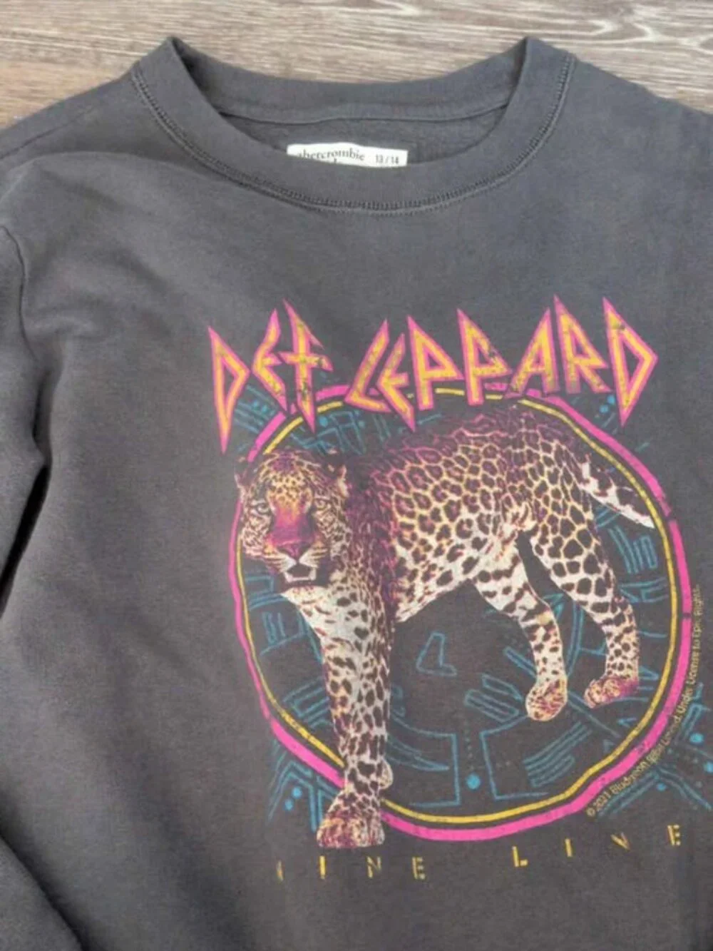 Abercrombie Kids Def Leppard Graphic Sweatshirt Size 13/14